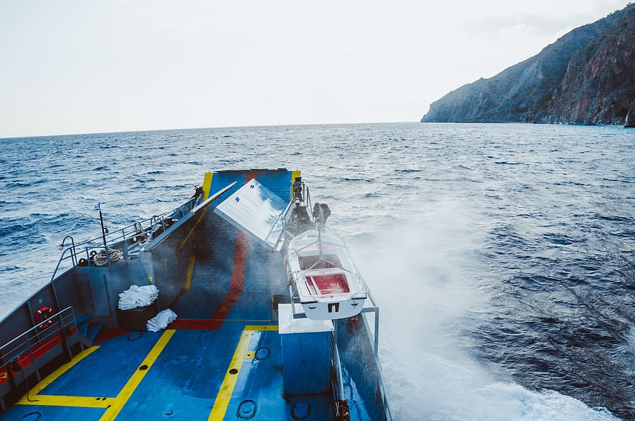 greece, crete region, water, sea, transportation, nautical vessel HD wallpaper