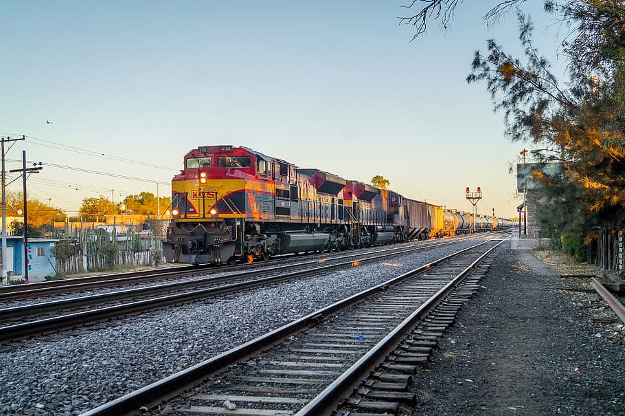 train, railway, station, rail transportation, track, railroad track HD wallpaper
