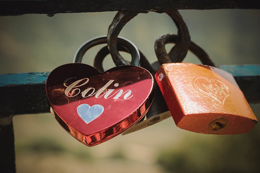 greece, corfu, love, red, valentin, padlock, heart shape, positive emotion HD wallpaper