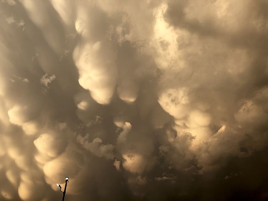 cumulus clouds, sky, storm, thunderstorm, weather, nature, outdoors HD wallpaper