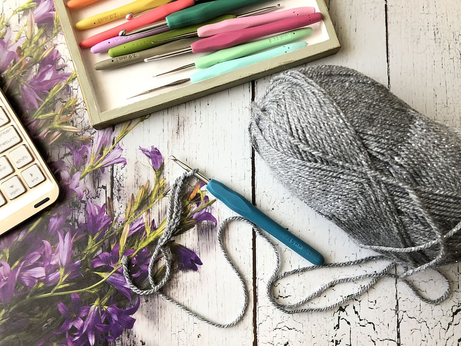 hand made, cordon, yarn, crochet, still life, table, art and craft