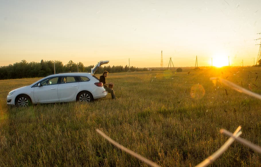 молодиково, sun, sunset, opel, summer, drum, mode of transportation HD wallpaper