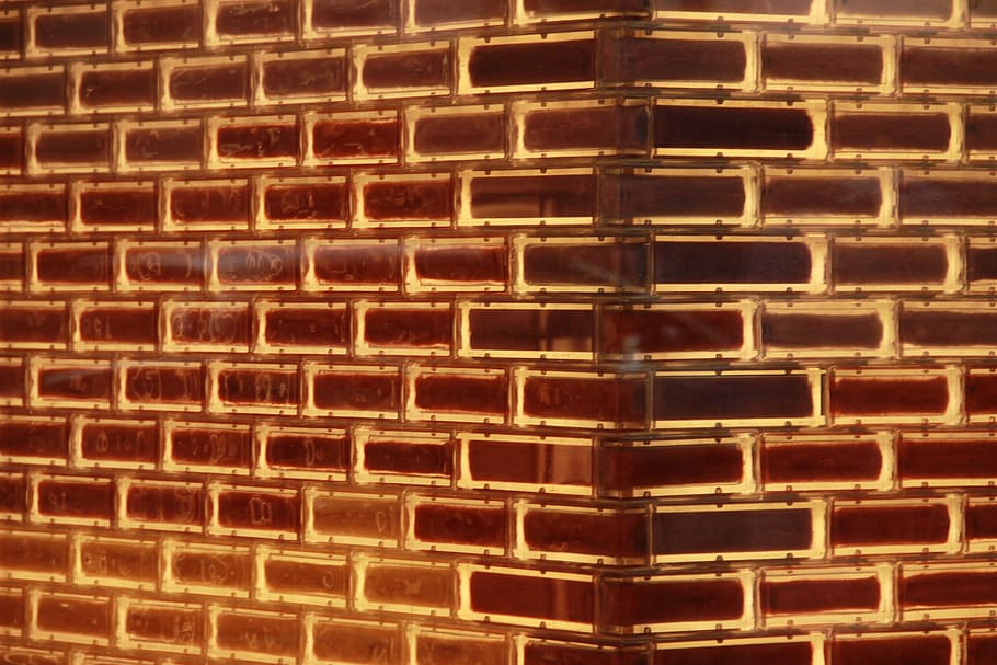 brown brick wall, hardware, computer keyboard, electronics, computer hardware, HD wallpaper