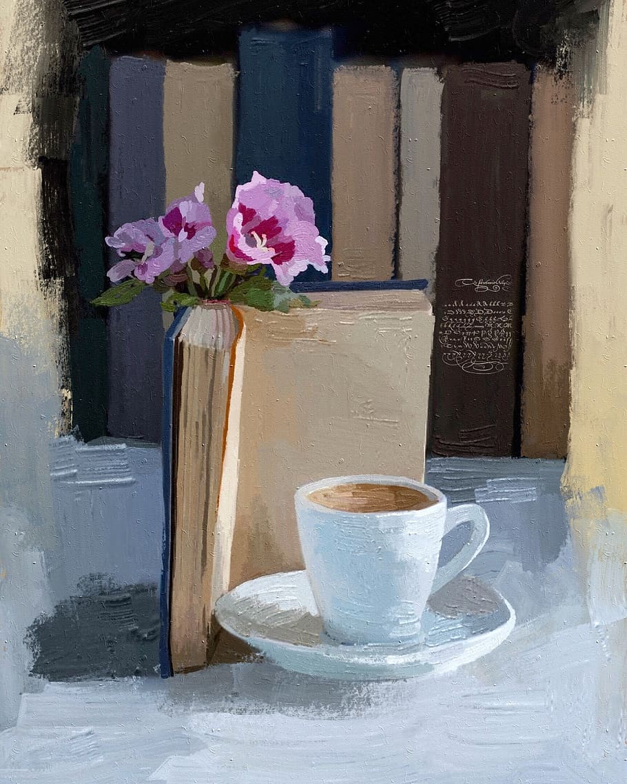 table, window, decoration, vase, house, flower, coffee, indoors HD wallpaper