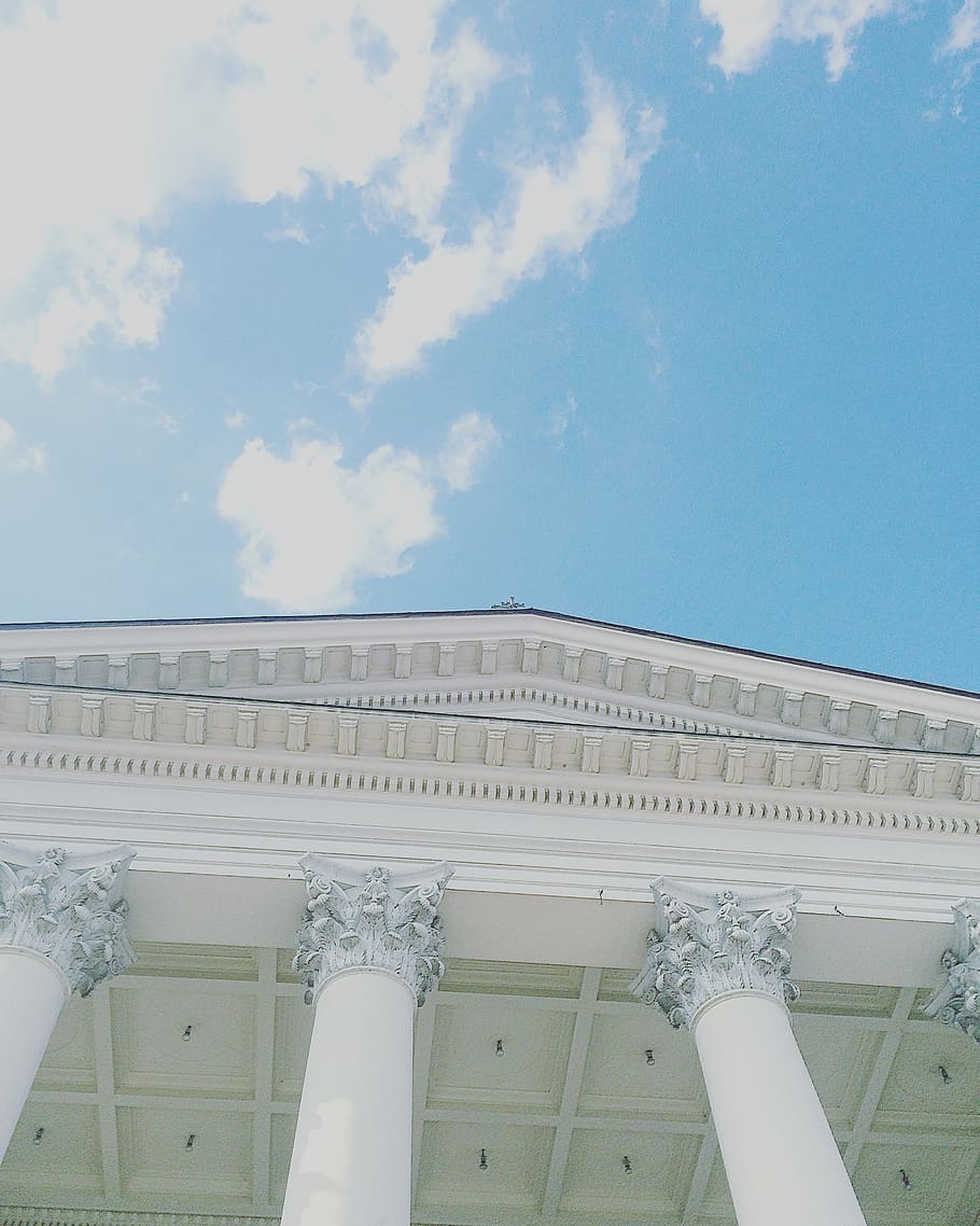 Facade of White Building, architectural design, architecture HD wallpaper