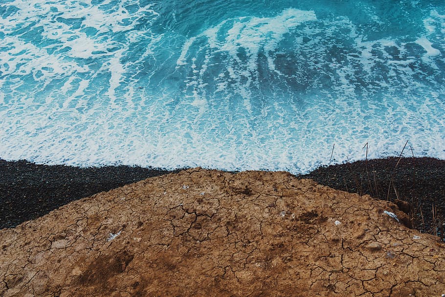 ocean, waves, surf, beach, cliffs, socal, san diego, water HD wallpaper