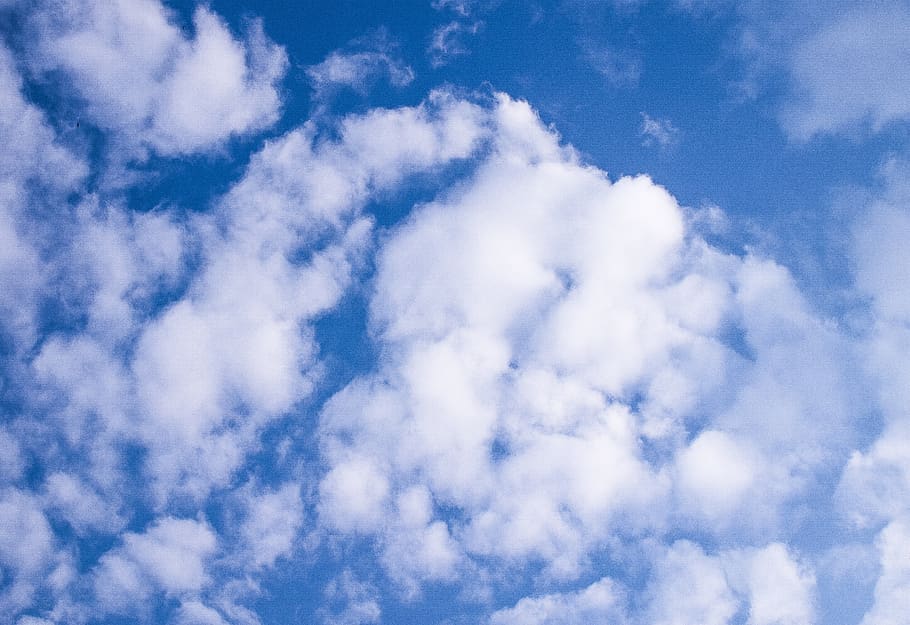 sky, clouds, blue, beautiful, the atmosphere, cloud - sky, beauty in nature HD wallpaper