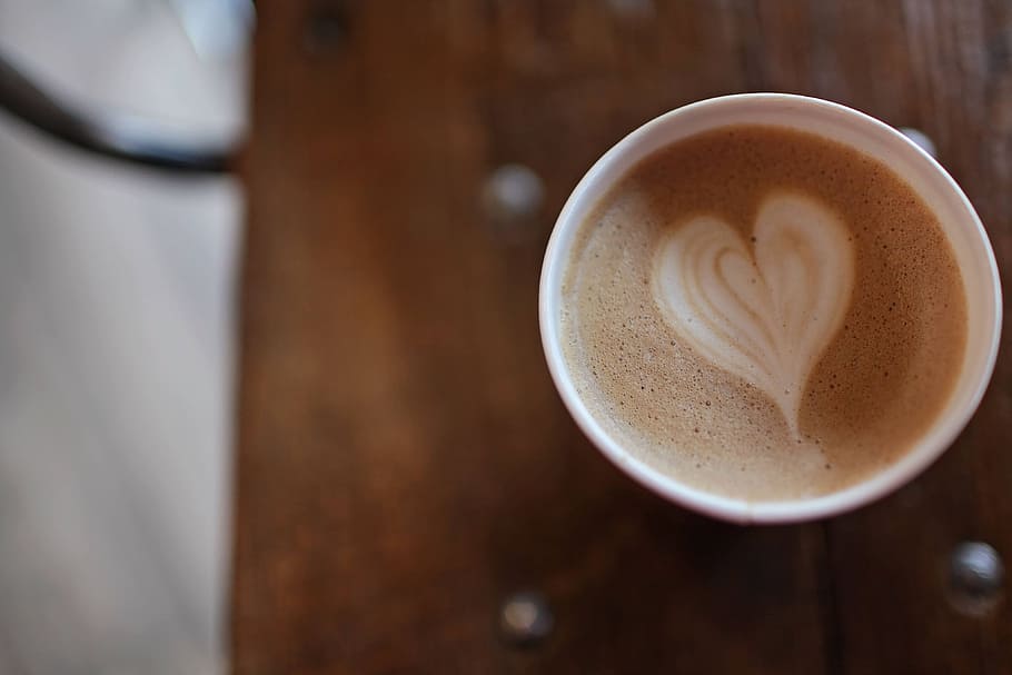 Close-up Photography of Cappucino, beverage, blur, breakfast HD wallpaper