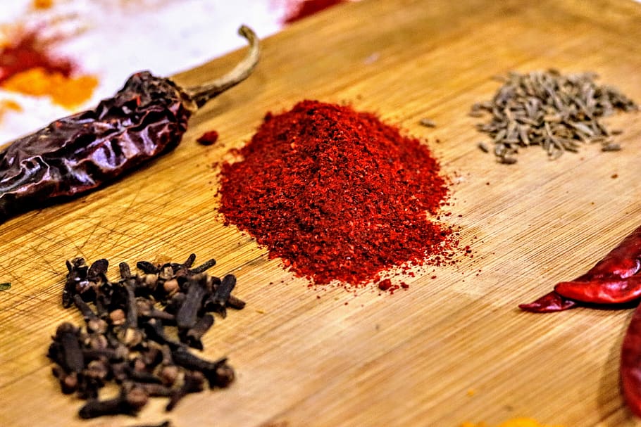 three condiments on board, food and drink, spice, seasoning, ingredient HD wallpaper