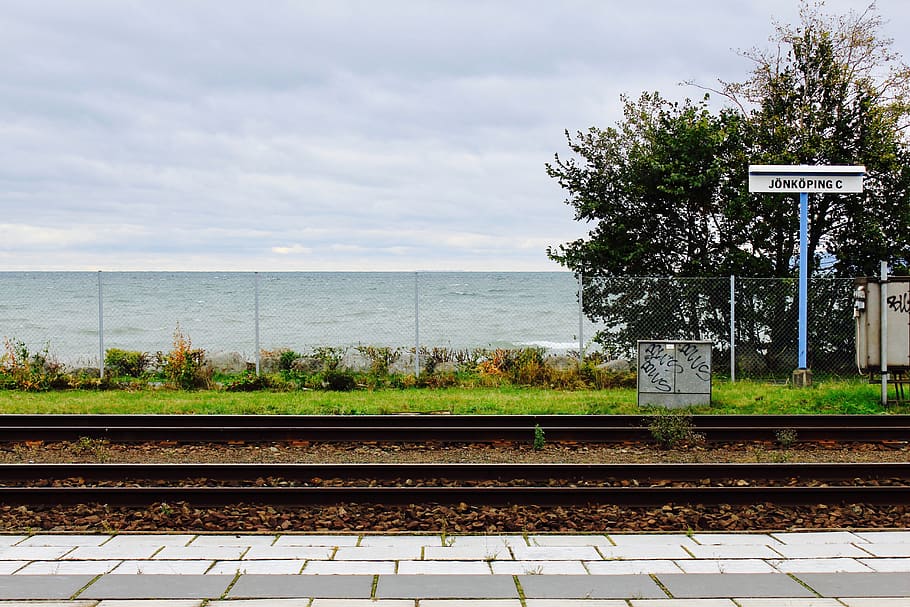 sweden, jönköping, water, jonkoping, station, railroad, lake HD wallpaper