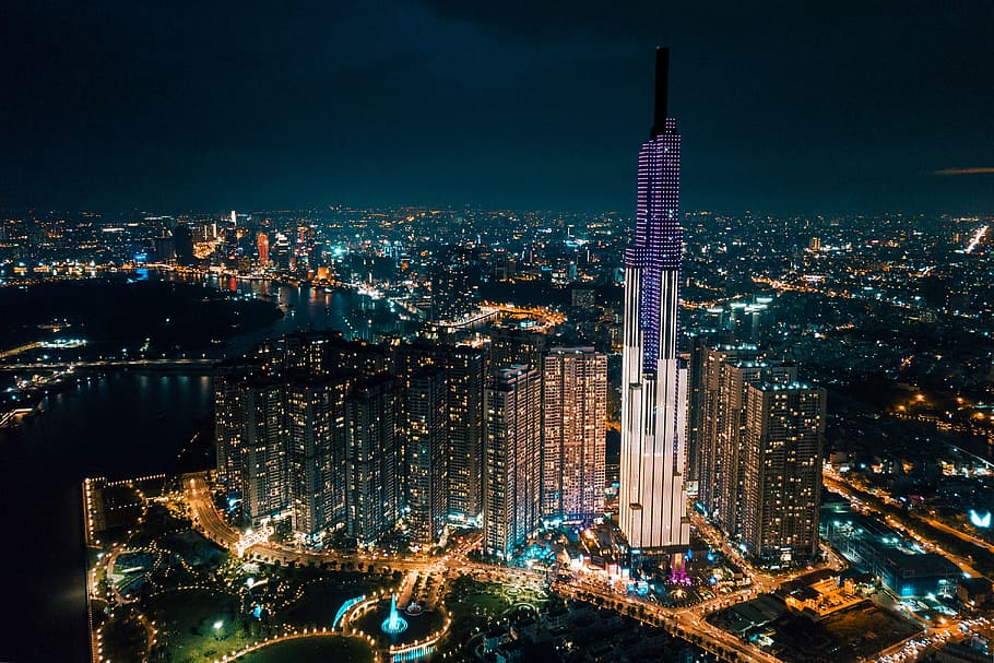city building photo, tower, skyline, skyscraper, architecture HD wallpaper