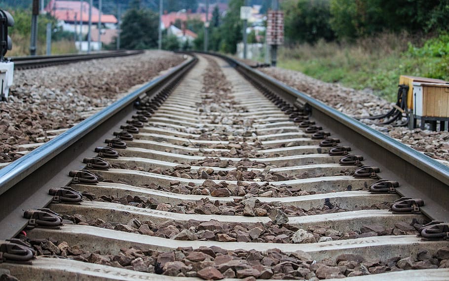 Close-up Photography of Train Rails, railway, rail transportation HD wallpaper