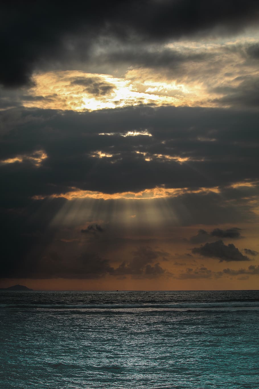 indonesia, bali, sky, light, clouds, sea, horizon, calm, peace HD wallpaper