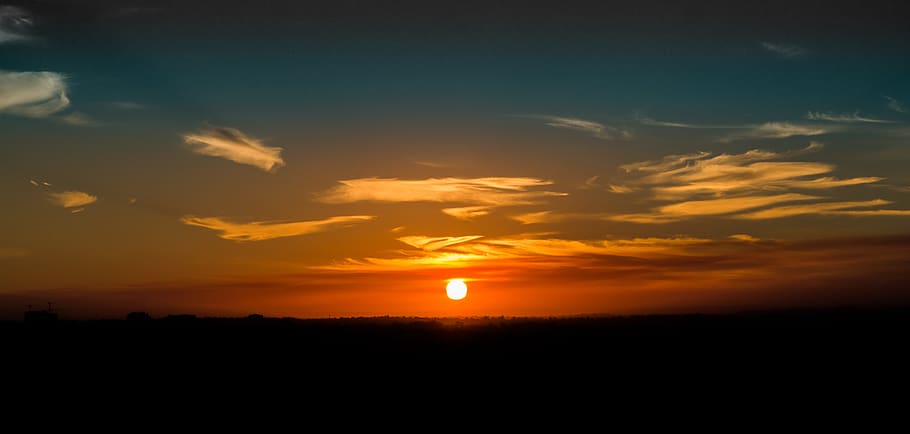 sunset, dawn, nature, dusk, sky, outdoors, bright, summer, peaceful HD wallpaper