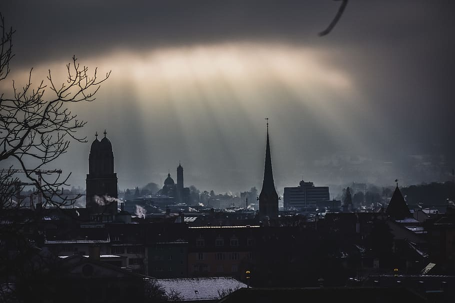 spire, steeple, architecture, building, tower, flare, light HD wallpaper