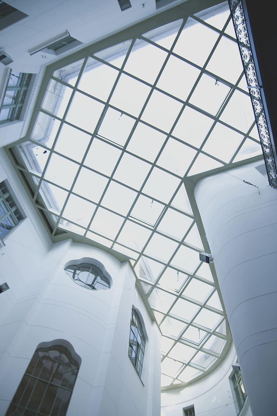 architecture, building, window, skylight, szeged, hungary, day HD wallpaper
