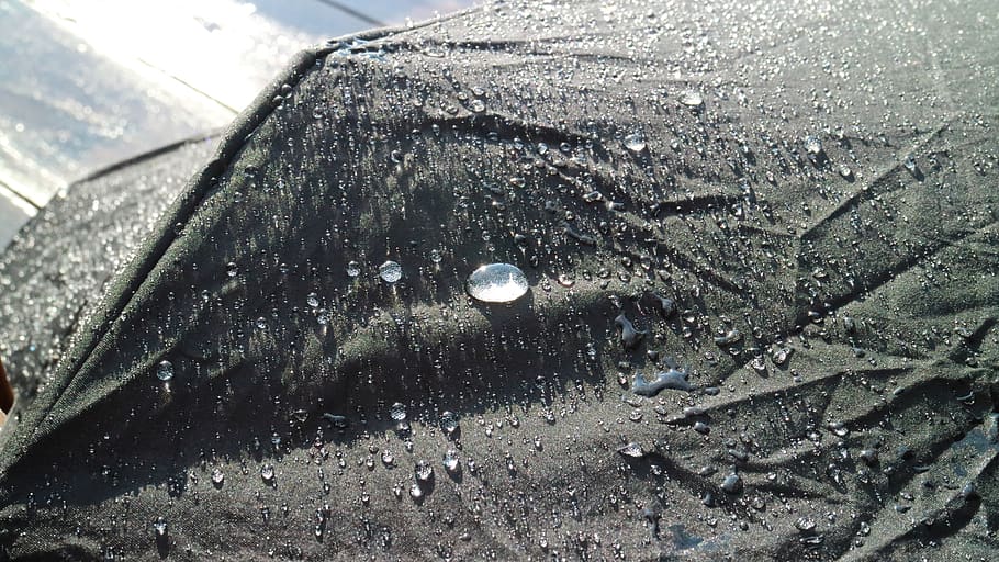 raindrops, umbrella, wet, water, close-up, glass - material HD wallpaper