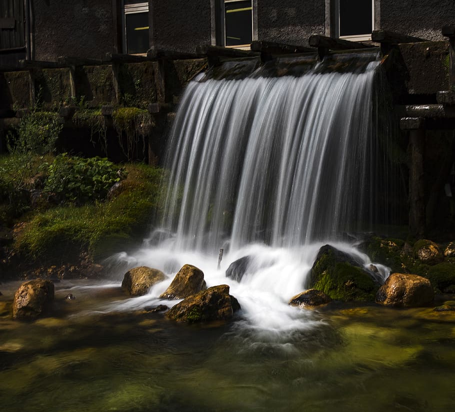 waterfalls during daytime, motion, scenics - nature, beauty in nature HD wallpaper
