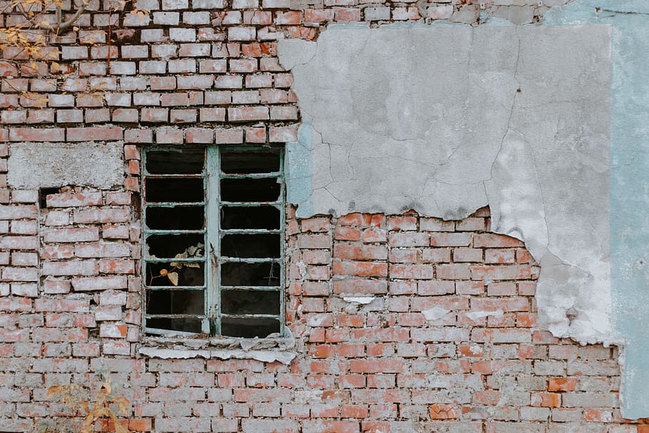 orange bricked house, brick wall, architecture, built structure HD wallpaper