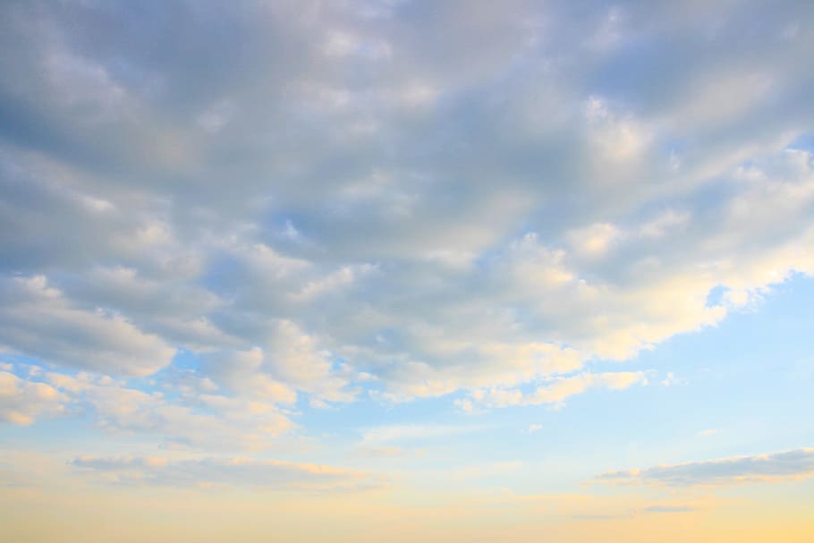 evening, sky, clouds, bright, air, background, cloudy, cloud - sky HD wallpaper