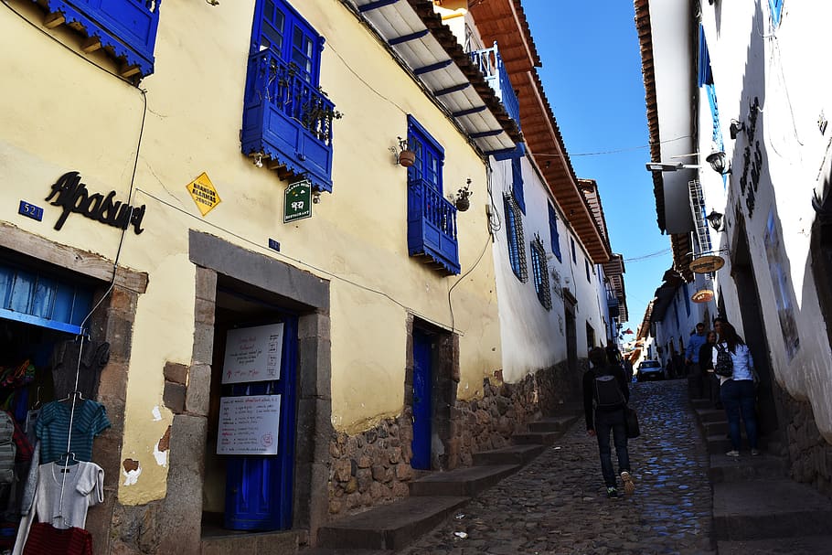 peru, cusco, street, house, building exterior, architecture HD wallpaper