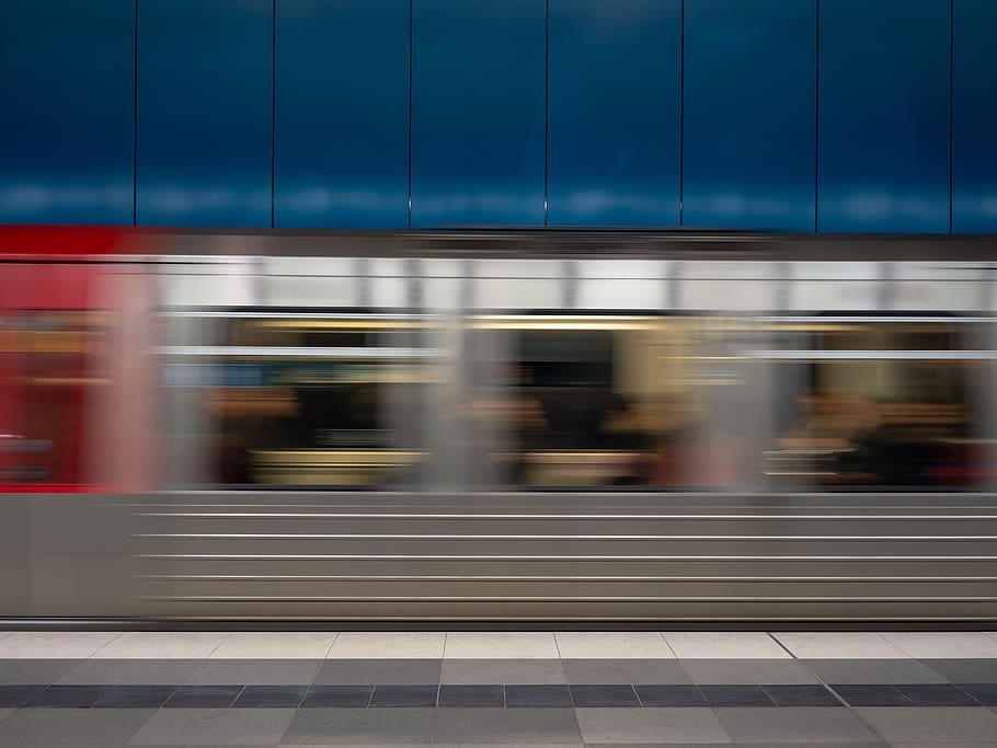 hamburg, train, metro, u4, stop, rail traffic, hanseatic city HD wallpaper