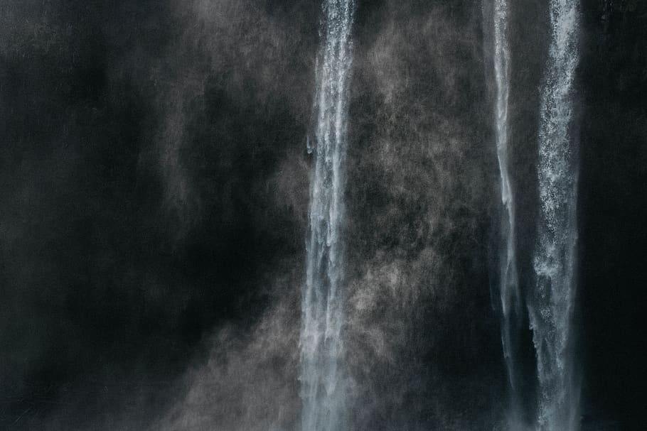 white smoke, no people, motion, environment, nature, waterfall HD wallpaper