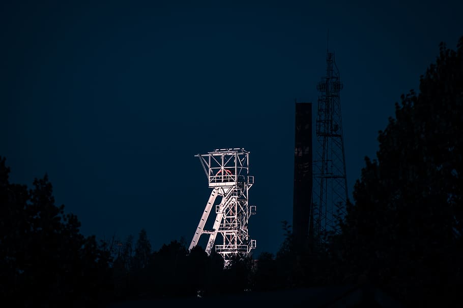 headframe, mining, tower, industry, technology, bill, places of interest HD wallpaper