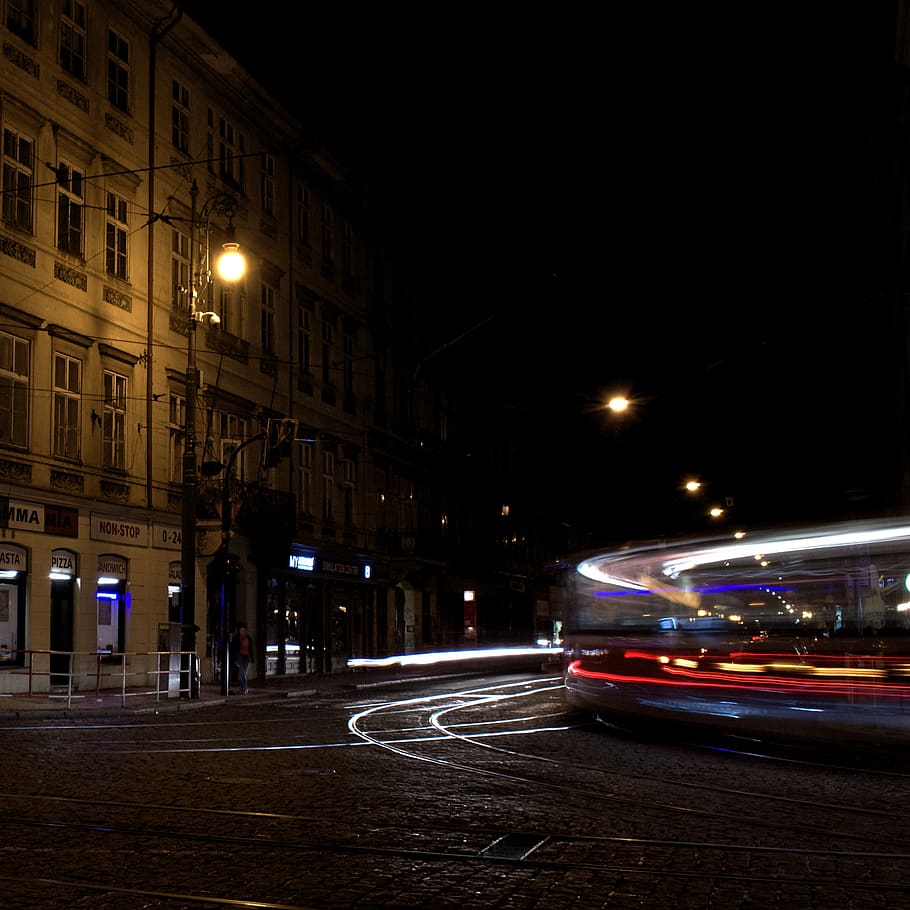 czechia, újezd, illuminated, night, city, street, architecture HD wallpaper