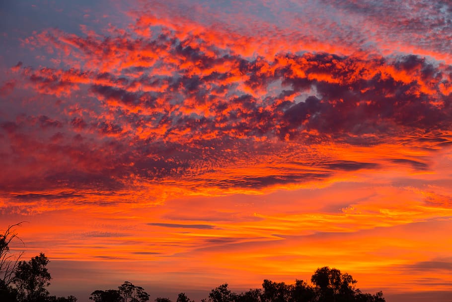australia, canberra, sunset, sunrise, orange color, cloud - sky HD wallpaper