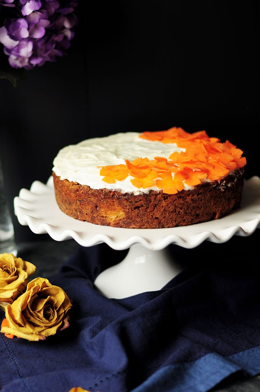 Carrot cake, baked, sweet, food and drink, freshness, sweet food, HD wallpaper