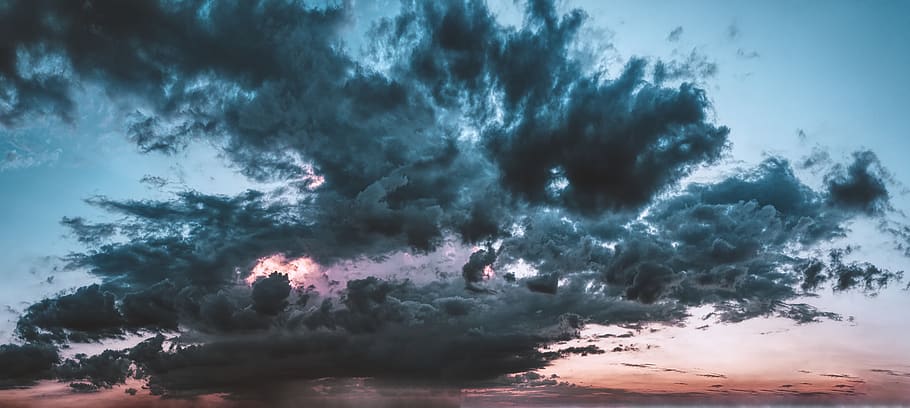 thunderstorm, cloud front, storm hunting, dramatic, atmosphere HD wallpaper