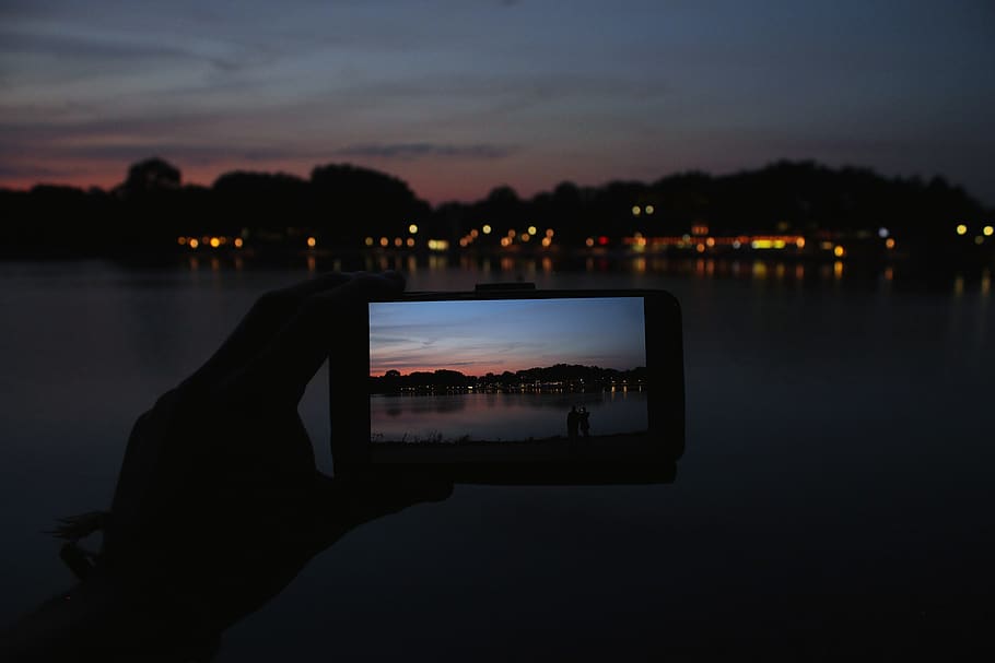 Photography of City, backlit, beach, cityscape, clouds, dark HD wallpaper