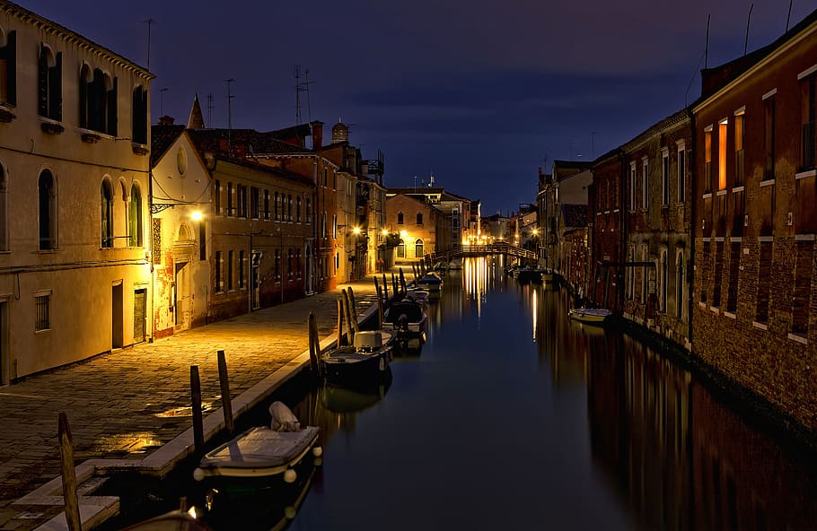 architecture, building, infrastructure, canal, water, city HD wallpaper