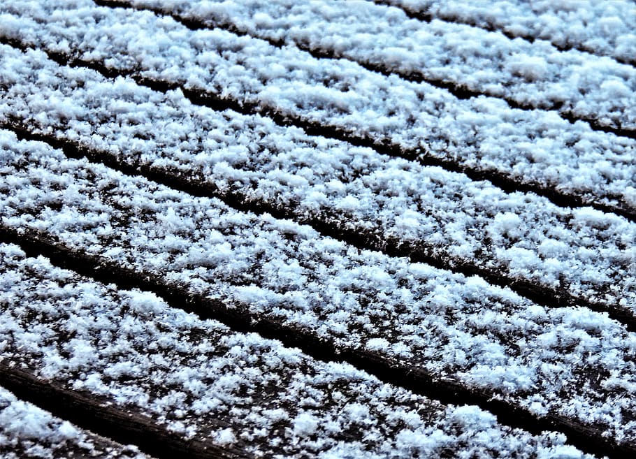 winter, snow, garden table, snowflake, white, fresh snow, wintry HD wallpaper