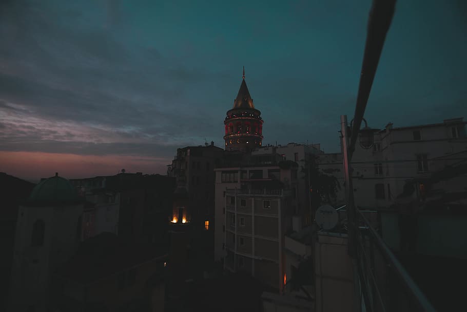 building tower during nighttime, architecture, city, urban, town HD wallpaper