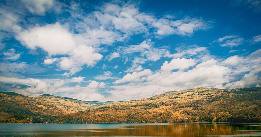 perucac, mountain lake, clouds, water, cloud - sky, beauty in nature HD wallpaper