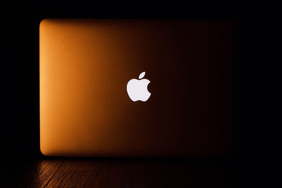 silver MacBook, floor, melbourne, australia, computer, logo, symbol HD wallpaper