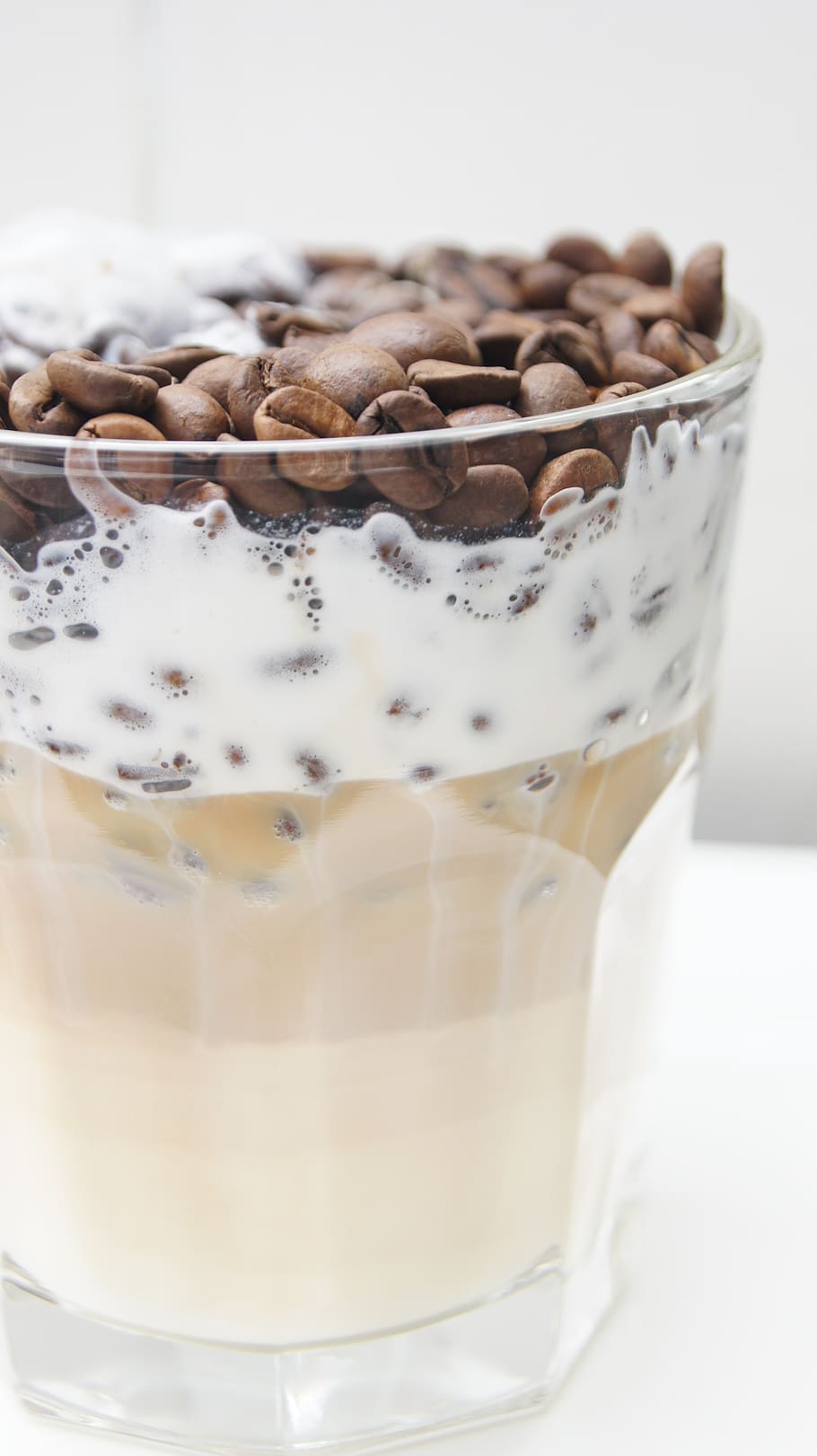 coffee, coffee beans, glass, food and drink, indoors, freshness HD wallpaper
