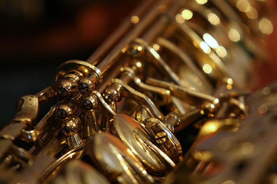 saxophone, closeup, brass, music, woodwind, musical instrument