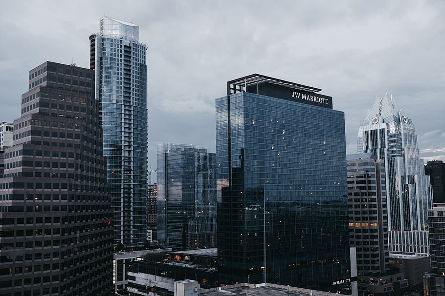 high rise buildings, building exterior, built structure, architecture HD wallpaper