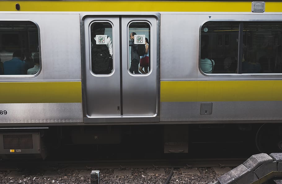 tokyo, japan, train, commute, people, mode of transportation HD wallpaper