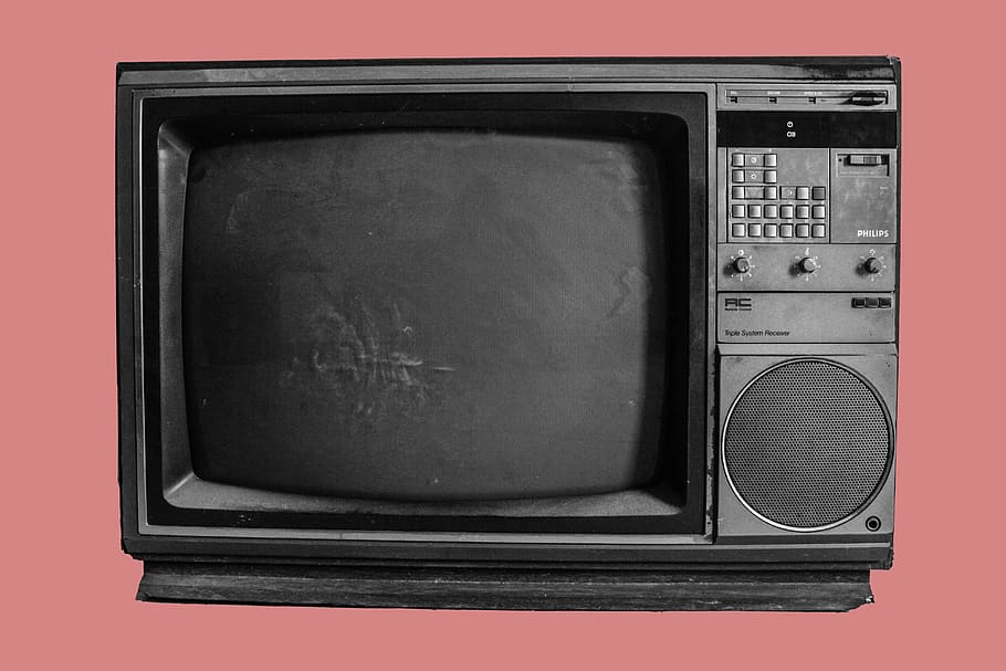 blackandwhite, photography, things, old, past, tv, television, HD wallpaper