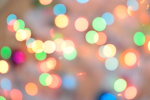 Defocused Image of Illuminated Christmas Lights, background, blur HD wallpaper