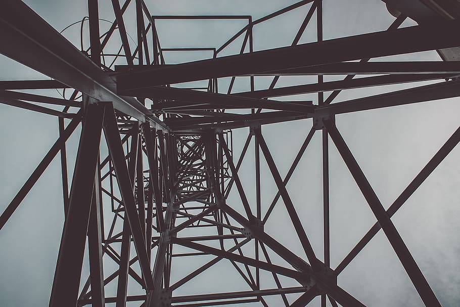 tower, architecture, built structure, metal, connection, sky HD wallpaper