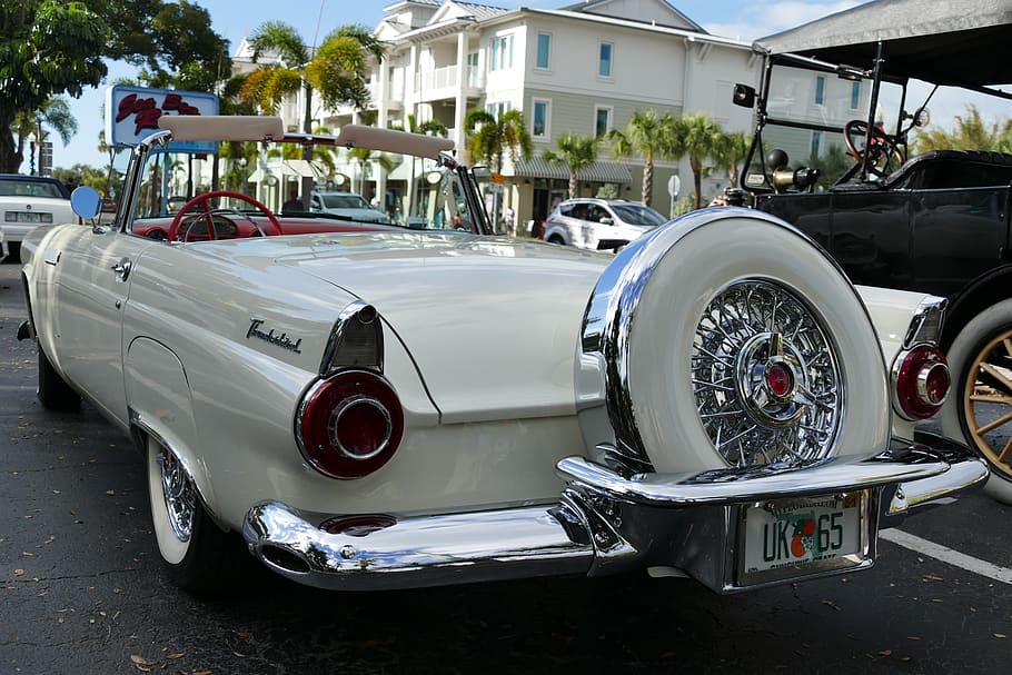 classic, auto, thunderbird, oldtimer, retro, vehicle, nostalgia HD wallpaper