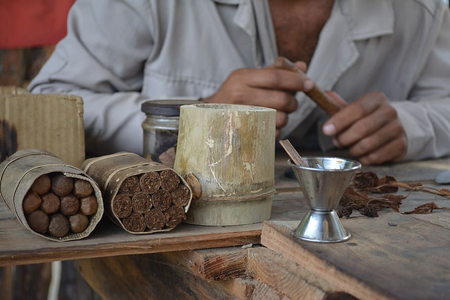 cuba, vinales, cigar, tobacco, farm, travel, midsection, men, HD wallpaper