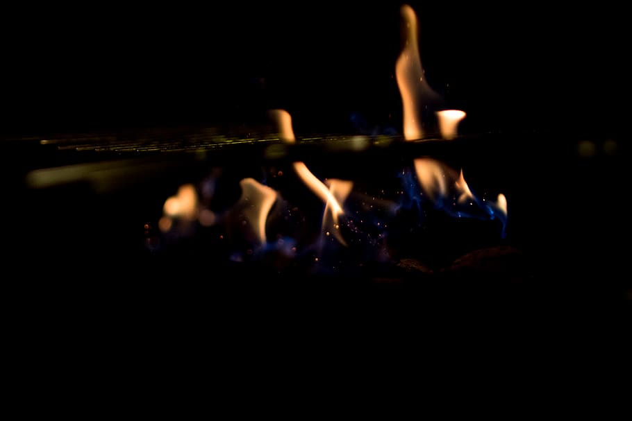 sweden, grill, cold, dark, fire, food, griller, burn, darkness HD wallpaper