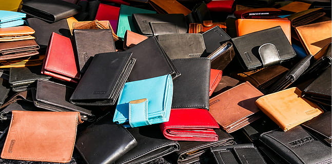 wallet, leather, purse, object, cash, money, large group of objects HD wallpaper
