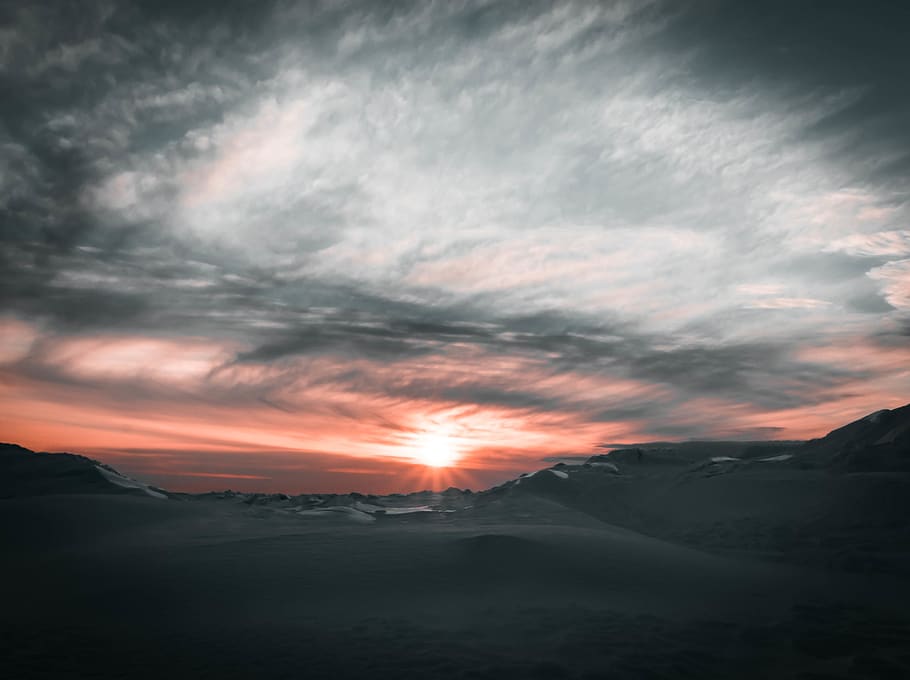 gray sands scenry, nature, outdoors, sky, sunset, sunrise, dawn HD wallpaper